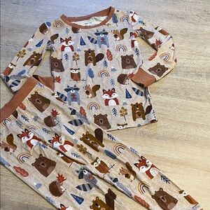 Little sleepies 3T bamboo woodland creatures pajamas nwot